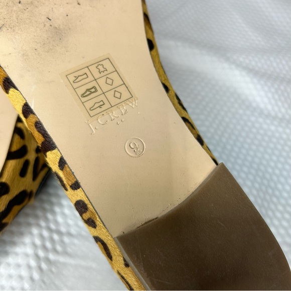 J.Crew "Cora" Women's Calf Hair Leopard Print Loafers Flats Size 9 Style E1341 - Picture 9 of 11